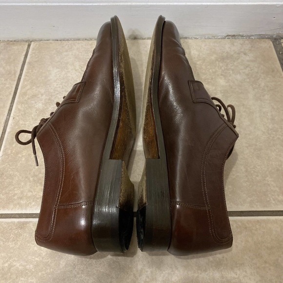 Bally Carillo Men's 8.5 D Black Leather Split-Toe Derby Dress Shoes Italy Made - Picture 6 of 8